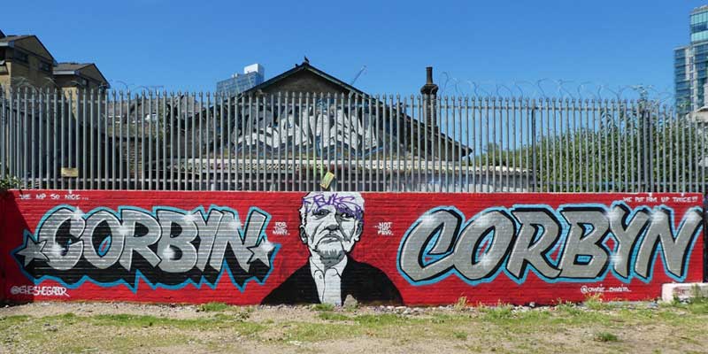 Jeremy Corbyn graffiti by She She Gabor + Candie © Duncan C http://bit.ly/2tzUt9u