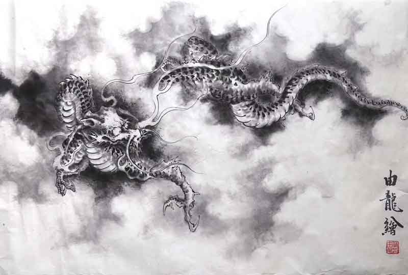 The Chinese dragon, a drawing by Long You © Long You