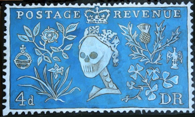 Long Blue Stamp